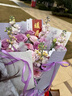 插畫(huà)情人節鮮花速遞紫玫瑰混搭花束表白送女友老婆生日全國同城配送 11朵紫玫瑰蝴蝶蘭混搭花束 曬單實(shí)拍圖