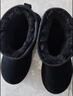 意爾康女鞋短靴加絨厚底棉鞋保暖雪地靴媽媽鞋 26298W 黑色 37  曬單實(shí)拍圖