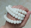 石玥珠寶緬料白玉菩提根子手串108顆文玩佛珠念珠手鏈項鏈男女士款 8x6mm 曬單實(shí)拍圖