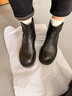 天美意女靴加絨商場(chǎng)同款英倫復古時(shí)尚百搭短靴女切爾西靴新款 黑色 37 曬單實(shí)拍圖