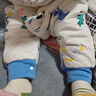 七彩博士嬰幼兒分腿睡袋冬季加厚保暖純棉寶寶防踢被子1-3-6歲童M碼240g藍 曬單實(shí)拍圖