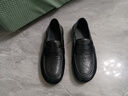 普步仕品牌真皮皮鞋男2026春秋季新款棕色商務(wù)休閑鞋男一腳蹬軟底鞋子男 黑色 42 標準皮鞋尺碼 曬單實(shí)拍圖