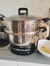 榮事達（Royalstar）電炒鍋電蒸鍋電煮鍋山東鍋家用0涂層不銹鋼燉蒸煮不粘鍋一體多功能蒸籠蒸包子RS-FG30單籠家電 曬單實(shí)拍圖