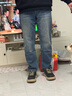 九牧王男褲牛仔褲男【空氣牛仔基礎版】春季上身舒適彈力透汽褲子男 曬單實(shí)拍圖