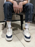 回力男鞋板鞋男士春季透氣休閑小白鞋潮流韓版運動(dòng)學(xué)生百搭厚底鞋子男 米/藍 42 曬單實(shí)拍圖