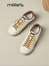 妙麗（Millies）板鞋女平底輕便系帶拼色星星潮流2026春季新款百搭休閑小白鞋 流金白 38 (240mm) 標準碼 曬單實(shí)拍圖