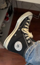 匡威（Converse）1970s 三星標經(jīng)典高幫鞋情侶運動(dòng)鞋學(xué)生鞋休閑帆布鞋男鞋女鞋 162050C 經(jīng)典黑 40 /7 曬單實(shí)拍圖
