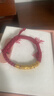 潮宏基盤(pán)纏金足金古法黃金手鏈女紅繩實(shí)心本命年禮物計價(jià)  約4.9g 曬單實(shí)拍圖