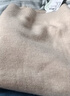 春竹100%綿羊毛春季新款半精紡加厚半高領(lǐng)舒適絞花保暖長(cháng)袖女士羊毛衫 駝色 L 曬單實(shí)拍圖