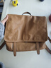裘真【宋佳同款】植鞣羊皮信使雙肩包大容量上班通勤休閑背包新款 大象灰-小號 曬單實(shí)拍圖