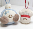 SunToMoon球拍搭子卡通毛絨公仔鑰匙扣配飾迷你對裝小玩偶情侶閨蜜包包掛件 球拍搭子-羽毛球 曬單實(shí)拍圖