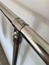 不銹鋼晾衣架落地伸縮家用室內外晾衣服收納置物陽(yáng)臺單雙桿掛衣架 雙杠2.0米升級款帶剎車(chē)輪帶墊可伸縮 曬單實(shí)拍圖