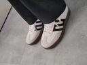百麗復古拼色德訓鞋新款百搭簡(jiǎn)約運動(dòng)休閑鞋B2614AM5 米白 35 曬單實(shí)拍圖