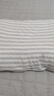 MUJI 棉天竺 枕套 床上用品枕頭套單個(gè)裝家用純棉全棉 混淺灰色×混淺灰色條紋 3S 單只 48cm*74cm 用 曬單實(shí)拍圖