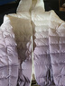 2025秋冬季新輕薄羽絨服女短款連帽修身白鴨絨漸變色休閑輕便外套 漸變紫 3XL 【建議125-135】 曬單實(shí)拍圖