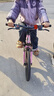 鳳凰（Phoenix）兒童自行車(chē)變速山地車(chē)學(xué)生6-8-10-12-15歲男女童車(chē)小孩腳踏單車(chē) 【鋼架/變速】一體輪紫粉 22寸【145-165cm】 曬單實(shí)拍圖