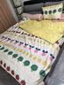 銘都寶貝兒童四件套純棉床上用品女童三件套宿舍床單床笠被套 多吃蔬菜 1.5m床單款 曬單實(shí)拍圖