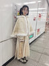 卡輯（KAARJIYY）漢服女冬季款國風(fēng)大賞短襖斗篷披肩全套漢洋折衷日常重工刺繡古裝 米色   斗篷+比甲+里衣+襦裙 M 曬單實(shí)拍圖