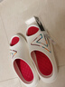 匹克態(tài)極小胖拖男女夏季新款情侶沙灘鞋居家軟底外穿籃球運動(dòng)恢復涼拖 乳白/紅（偏大一碼） 43 曬單實(shí)拍圖