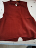 衣瑾帛社針織馬甲女秋文藝范后背紐扣棉線(xiàn)馬夾女寬松百搭疊穿無(wú)袖坎肩背心 銹紅色 均碼 曬單實(shí)拍圖