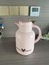 迪士尼保溫壺家用暖水壺熱水瓶暖壺暖瓶玻璃內膽按壓式 1.3L悅已粉金 曬單實(shí)拍圖