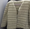 鴨鴨（YAYA）佟麗婭同款輕薄羽絨服女短款新國標輕便羽絨輕便低領(lǐng)外套內膽kGF 米白 XL 曬單實(shí)拍圖