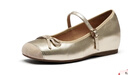 熱風(fēng)蝴蝶結瑪麗珍鞋優(yōu)雅氣質(zhì)淑女平底單鞋春秋新款女士時(shí)尚休閑鞋 12金色 羊頭層皮革 36 曬單實(shí)拍圖