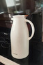 蘇泊爾（SUPOR）保溫壺玻璃內膽熱水壺家用保溫水壺暖水瓶大容量開(kāi)水壺溫水瓶 【玻璃紅膽】奶油白 1.6L 曬單實(shí)拍圖
