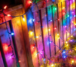 穎朗 太陽(yáng)能彩燈戶(hù)外庭院led裝飾節日七彩閃燈串燈防水花園別墅星星燈 曬單實(shí)拍圖