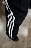 浪莎條紋運動(dòng)褲女春秋季高腰寬松百搭可兩穿束腳闊腿休閑衛褲 曬單實(shí)拍圖