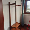 全友家居 衣帽架實(shí)木框架中古風(fēng)置物收納架子臥室客廳家用掛衣架家具 曬單實(shí)拍圖