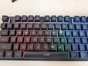 前行者GX 87/104鍵真機械手感游戲鍵盤(pán)鼠標套裝有線(xiàn)靜音薄膜鍵鼠臺式電腦網(wǎng)吧筆記本辦公背光USB外接外設 黑色-彩虹光鍵盤(pán)【加厚升級版】 曬單實(shí)拍圖