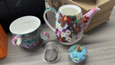T2繁花似錦茶壺茶杯碟套裝子母壺茶杯 描金骨瓷茶具 澳洲進(jìn)口禮物 繁花似錦1壺2杯(綠紫色-雛菊) 茶壺420ml+杯子150ml(關(guān)注店鋪送禮盒) 曬單實(shí)拍圖