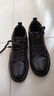 紅蜻蜓高幫板鞋秋冬季潮流男士時(shí)尚休閑皮鞋WHD44330 黑色 41 曬單實(shí)拍圖