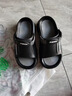 森馬拖鞋男夏季防滑防臭厚底耐磨踩屎感一字拖男士?jì)捎么蟠a沙灘涼拖鞋 黑灰 【基礎款】 40 （40-41同碼） 曬單實(shí)拍圖