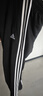 阿迪達斯（adidas）運動(dòng)褲男秋季防風(fēng)休閑衛褲健身跑步運動(dòng)褲 黑白收腿褲 XL 曬單實(shí)拍圖
