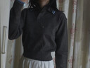 UR2026春季新款女裝撞色條紋紐扣長(cháng)袖針織衫UYY950088+ 冷灰 S 曬單實(shí)拍圖
