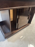 青櫨實(shí)木可移動(dòng)折疊升降茶幾客廳沙發(fā)邊柜小戶(hù)型家用多功能小推車(chē)邊幾 可升降折疊【柜門(mén)款 高63-77CM】胡桃色 曬單實(shí)拍圖