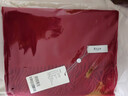 鄂爾多斯1980秋冬山羊絨保暖流蘇羊絨水紋圍巾180cm*30cm 紅-25 均碼 曬單實(shí)拍圖