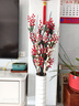 MZXM假花仿真花擺設客廳紅漿.果落地式插花干花花束歐式裝飾花藝擺件 A款-【紅漿果大銀柳】含瓶 曬單實(shí)拍圖