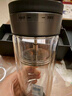 蘇泊爾（SUPOR）玻璃杯雙層隔熱商務(wù)玻璃杯耐高溫泡茶水杯辦公高硼硅玻璃送禮杯子 霧隱灰400ML 曬單實(shí)拍圖