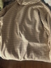 德瑪納（dme）超彈條紋半高領(lǐng)舒適條紋打底衫女上衣內搭打底衫女 淺黃 L  曬單實(shí)拍圖