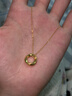 中國黃金莫比烏斯環(huán)黃金項鏈女吊墜38三八婦女神節禮物送女友媽媽老婆生日 足金吊墜+足金鏈+證書(shū)禮盒 曬單實(shí)拍圖