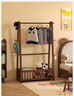 家逸（JIAYI）實(shí)木衣帽架臥室落地掛衣架家用小型衣架立式可移動(dòng)置物架80cm 曬單實(shí)拍圖
