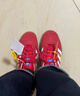 阿迪達斯（adidas）（adidas）三葉草男女鞋GAZELLE INDOOR低幫休閑鞋IF1808紅白36 曬單實(shí)拍圖