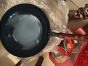 金存章丘炒鍋鐵鍋炒菜鍋無(wú)涂層老式熟鐵鍋 鏡面輕便款木把32cm已開(kāi)鍋 曬單實(shí)拍圖