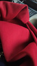 皮爾卡丹（pierre cardin）紅色大毛領(lǐng)時(shí)尚毛毛袖毛呢大衣2025新款反季時(shí)尚斗篷型呢子外套女 波爾多紅 夾棉款 實(shí)物偏亮紅 S 建議106-125斤 曬單實(shí)拍圖