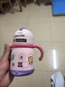 babycare保溫杯兒童霸王龍316不銹鋼水壺吸管水杯嬰兒寶寶學(xué)飲杯小企鵝杯 【新款】-把手款 300ml 引力洋紅 曬單實(shí)拍圖