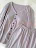 古今（GUJIN）春秋新品【云感】睡衣女家居服帶胸墊可外穿睡褲大碼清純套裝L 曬單實(shí)拍圖