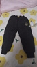 小黃鴨兒童裝新款冬季棉褲中小童男女寶寶加絨加厚一條過(guò)冬褲子潮 黑色 壓花棉褲 120 曬單實(shí)拍圖